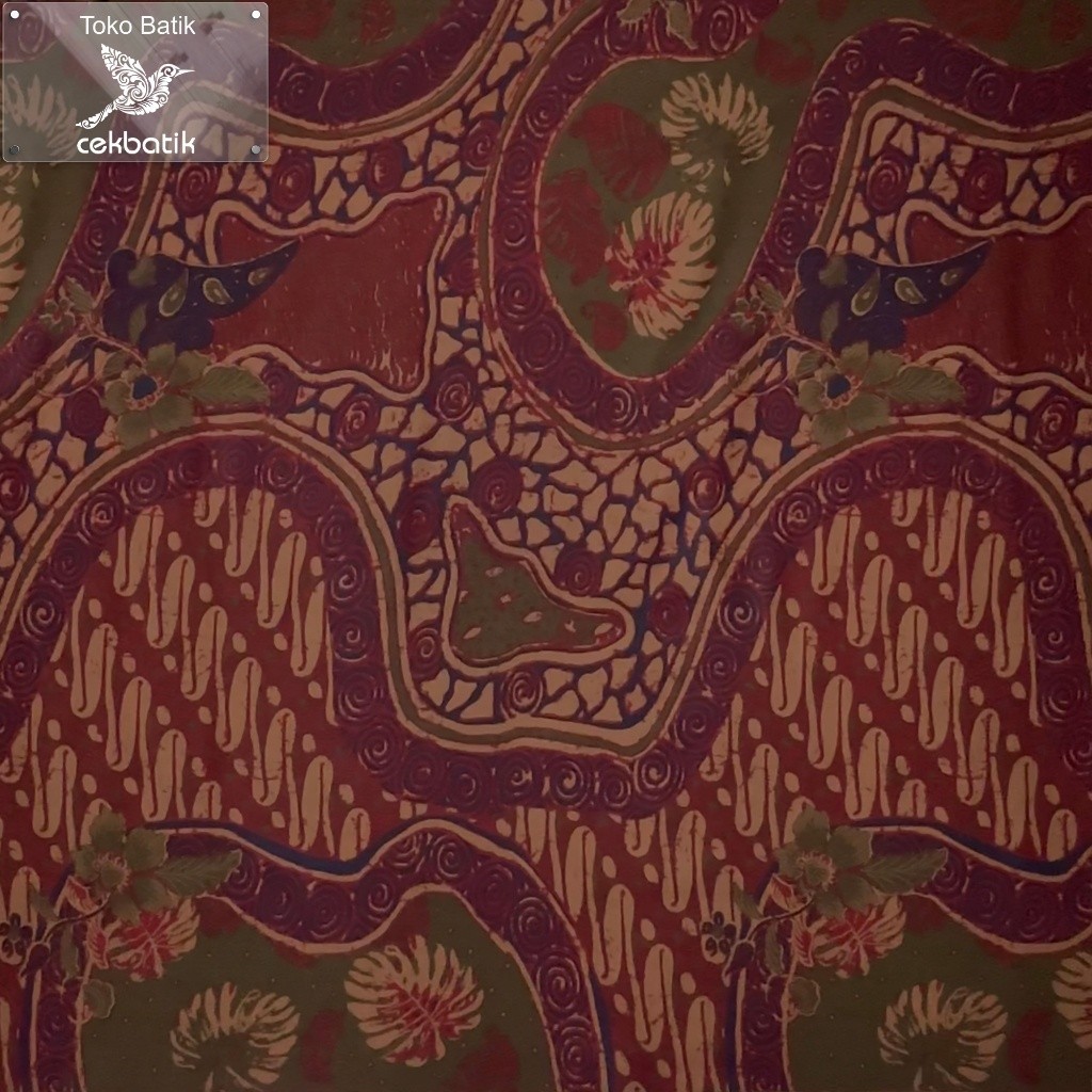 kain batik - Kualitas Ekspor Motif Jawaan Warna Soganan (Merah Fanta)