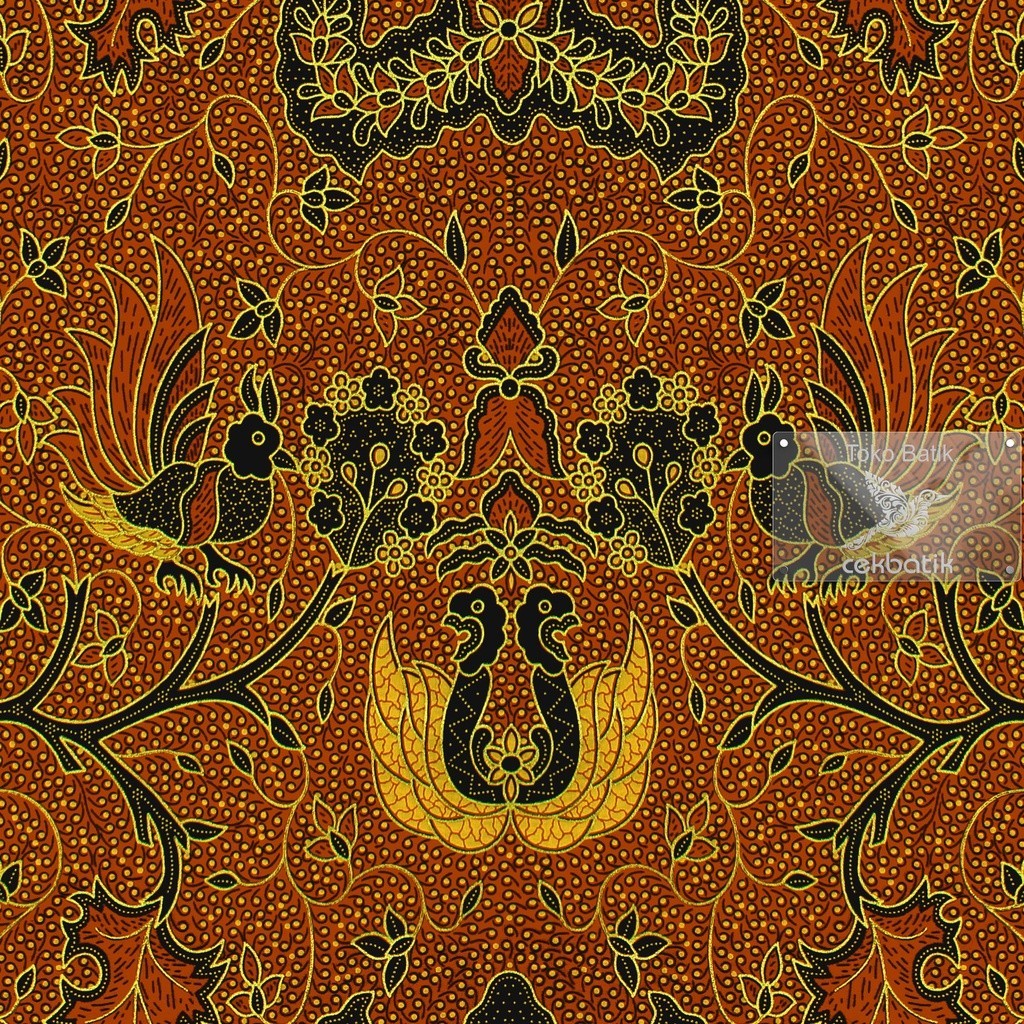 kain batik - Motif Wahyu Tumurun Prada Jawa Berlapis Emas/Gold