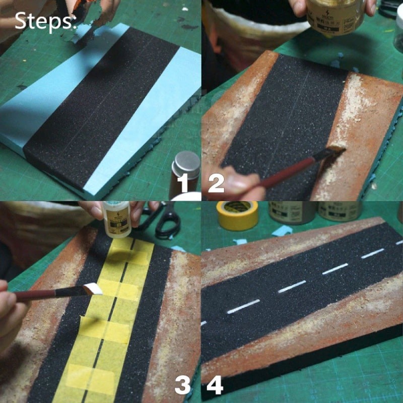 READY Miniatur Jalan Aspal Hitam Maket Diorama - MNOO75