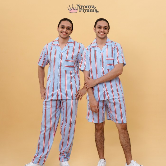 Nyonya Piyama Katun Set Piyama Pria - Main Classic