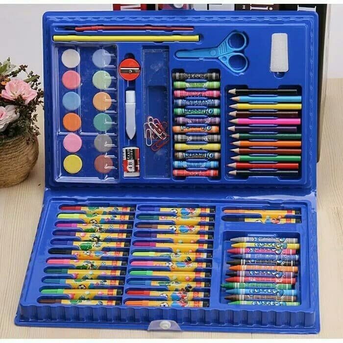 

Cuci Gudang Crayon Set Koper 86Pcs Pensil Warna Set Bergaransi