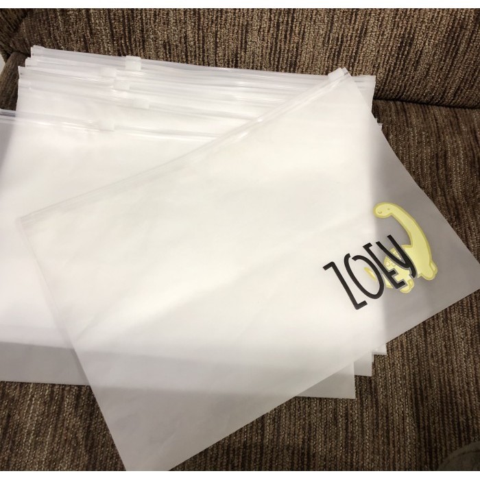 *$*$*$*$] Custom print nama plastik ZIPLOCK -bag / dompet masker / uang / travel