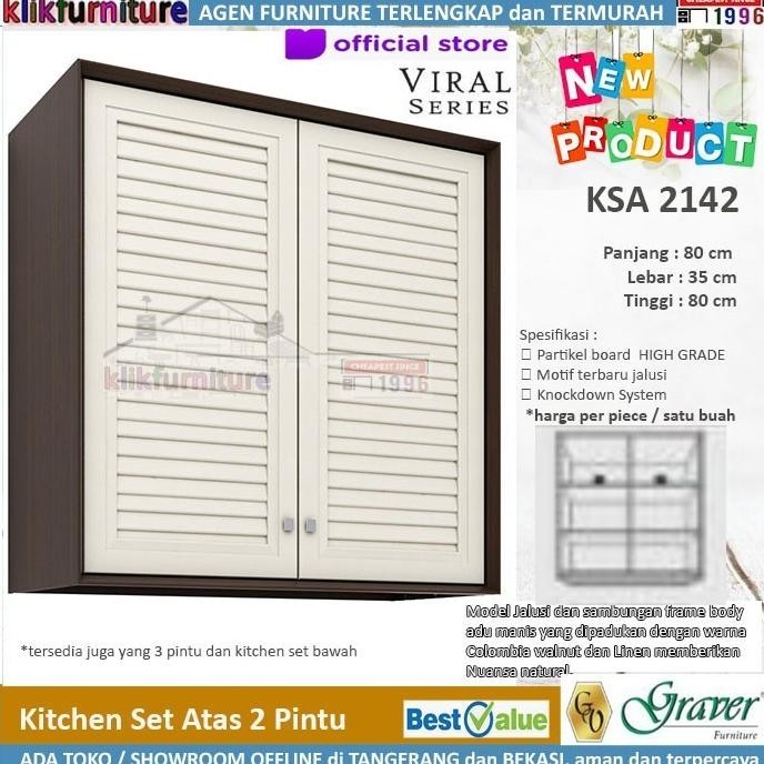 Miliki Ksa 2142 Ksb 2142 Viral Graver Kitchen Set Rak Dapur Atas Bawah Matildachoice
