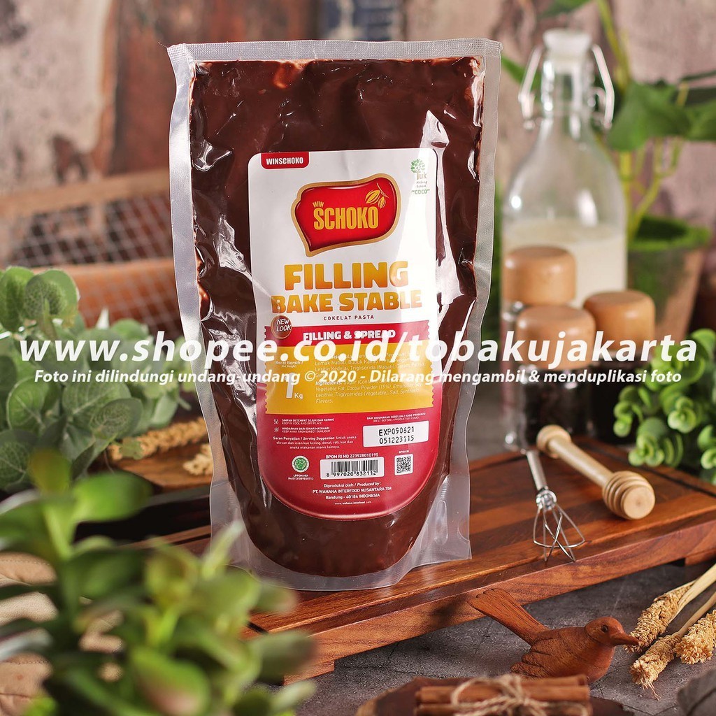 

Schoko Filling Bake Stable 1Kg Chocolate Selai Coklat Rasa Cokelat