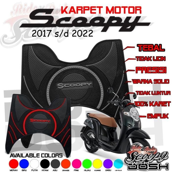 New Karpet Motor Scoopy Pijakan Kaki Scoopy Alas Kaki Scoopy 2015-2022 Gratis Ongkir