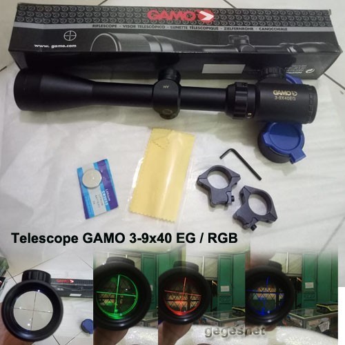 Terlaris Telescope Teropong Gamo 3-9X40 Eg / Rgb Flip Promo Terbaru