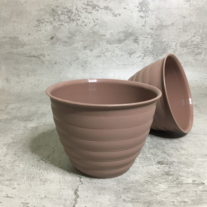 hanya disini] Pot Tawon/Pot Bunga Sarang Lebah 15 Cokelat/Pot Bunga Murah Plastik SR