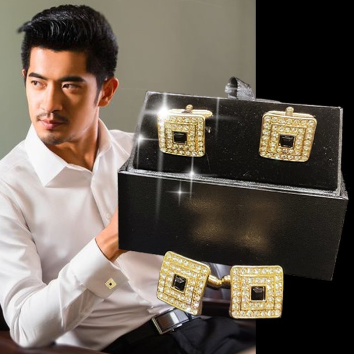 Uxury Kotak Hadiah--Cufflinks Manset Kancing Kemeja Jas