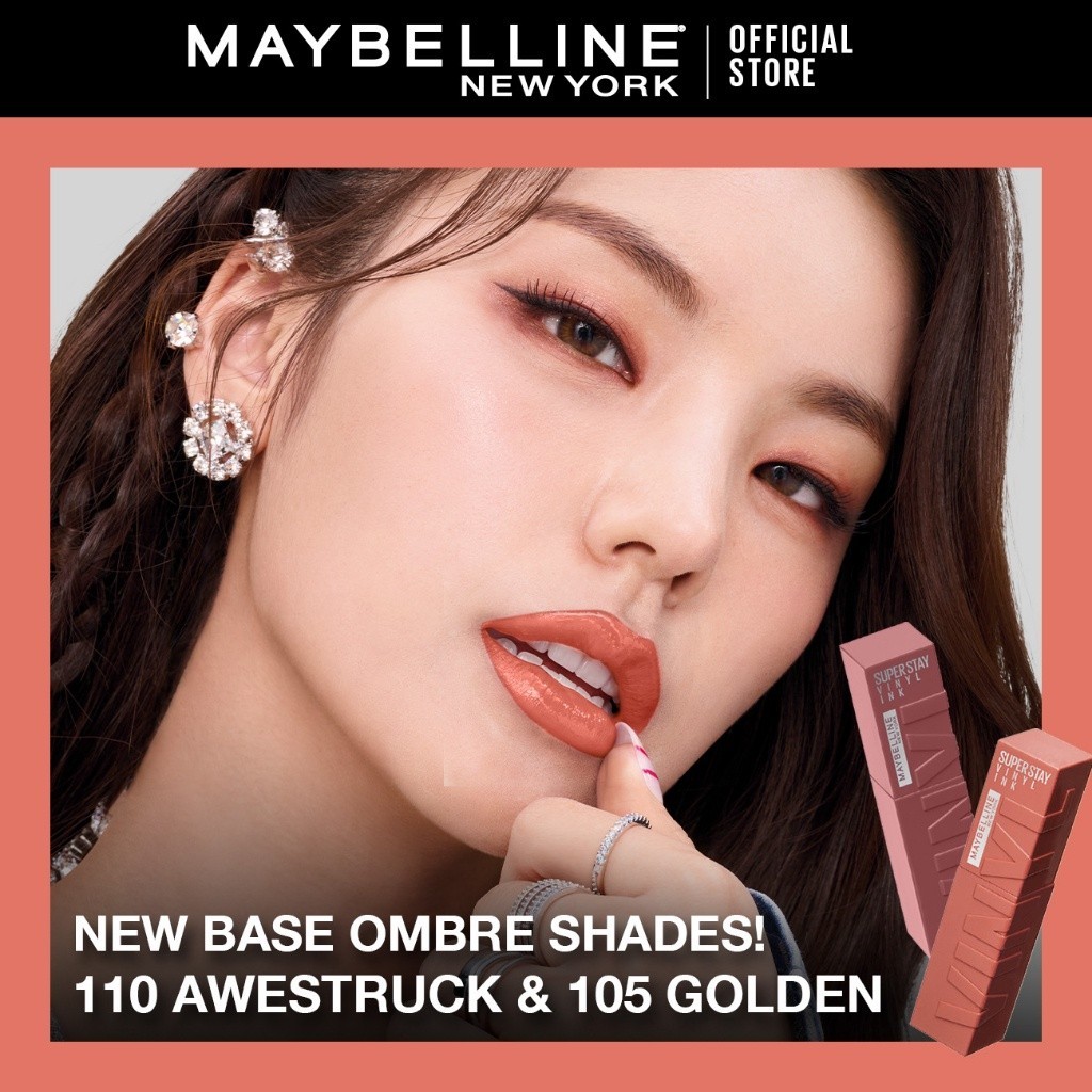 [ONLINE EXCLUSIVE] MAYBELLINE Superstay Vinyl Ink Lip Cream Shiny Glossy Matte Liquid Lipstik