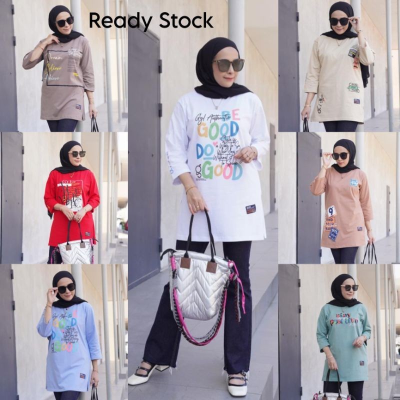 [THE NEWEST COLLECTIONS] Kaos GYL Kaos Midi Tunik Best Design By Gyl Authentic