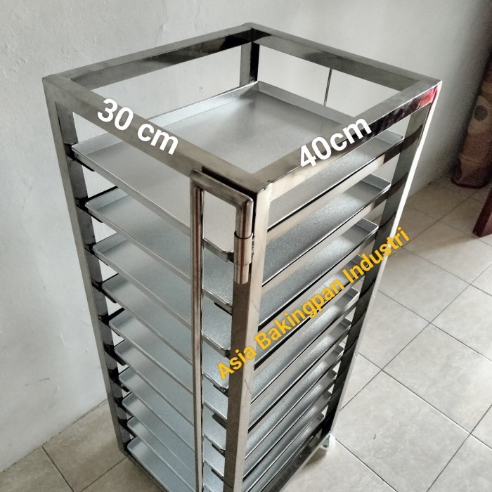 RAK TROLY BAKERY 10 SUSUN / TROLLEY / TROLY TRAY / TROLLEY BAKERY/ RAK