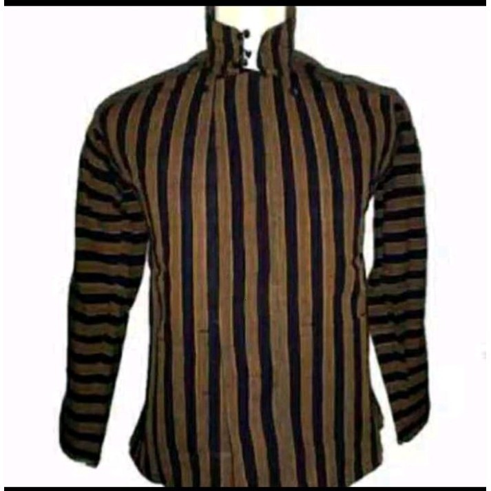 Pakaian Laki Pria Cowo Adat Jawa Surjan Lurik Sorjan Lurik Uk. Jumbo