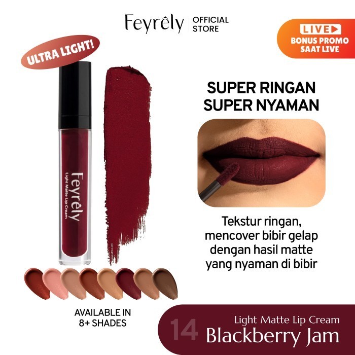Jual 14 Jam Deep Berry - LIGHT MATTE LIP CREA