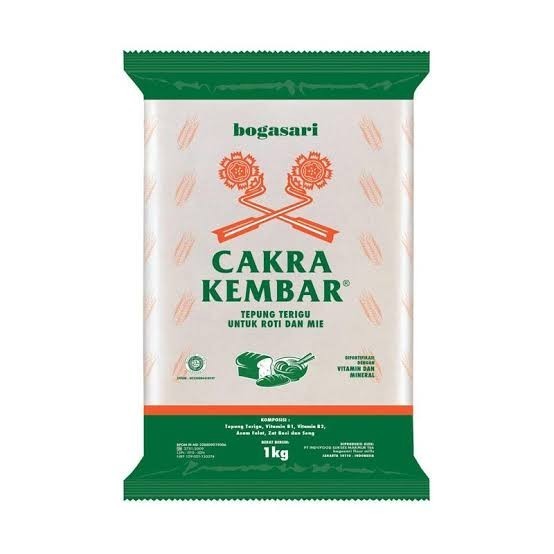 

Tepung Terigu Cakra Kembar Bogasari 1 Kg Protein Tinggi 072