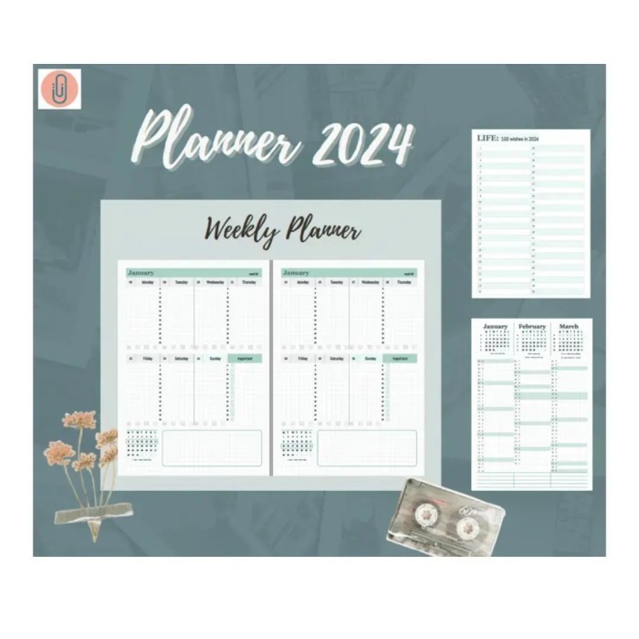 

BARANG TERLARIS PAPERIKO 2024 Color Life Planner Weekly /Agenda Mingguan Buku Catatan