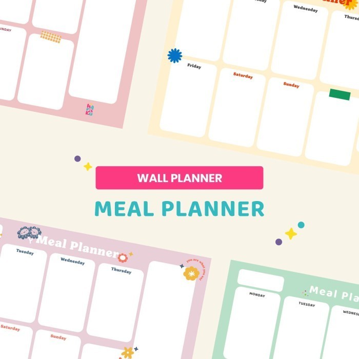 

BARANG TERLARIS Weekly Meal Planner - Wall Planner