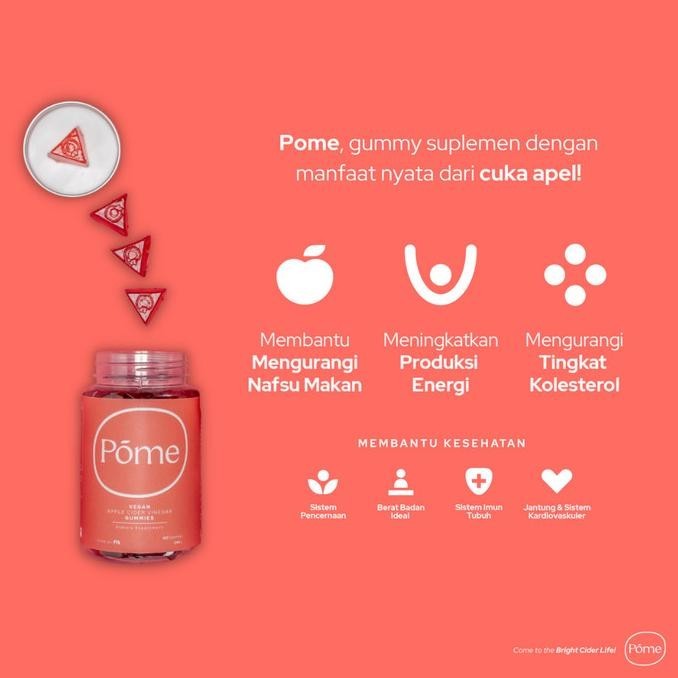 

SF Pome ACV Gummy / Apple Cider Vinegar Gummy / Permen Cuka Apel - 60 pcs