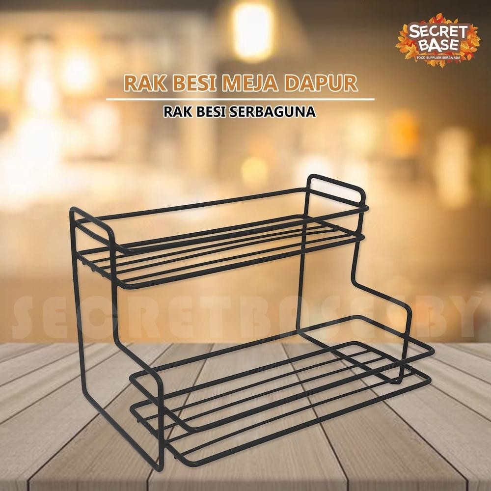 Rak Besi Meja - Kitchen Set / Rak Bumbu Susun / Rak Besi Serbaa