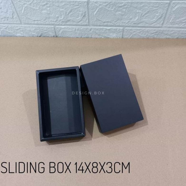 

COD 12PC | BOX PARFUM HITAM POLOS 14X8X3CM | SLIDING BOX 14X8X3CM BMMK
