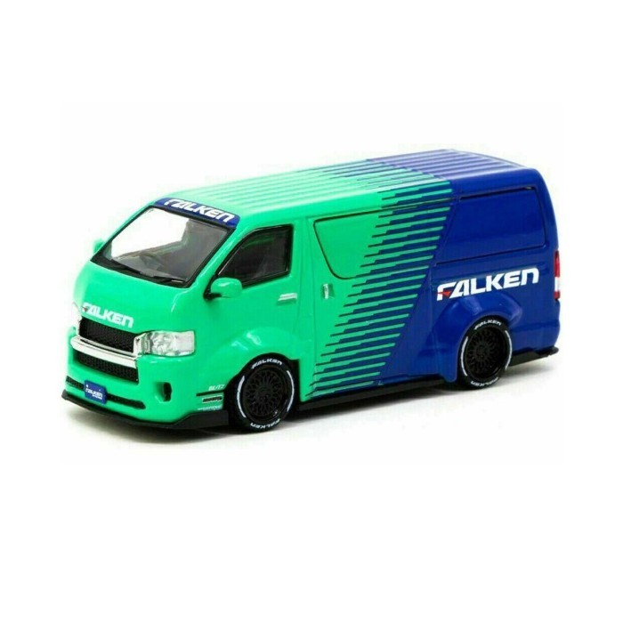 PROMO TARMAC WORKS TOYOTA HIACE WIDEBODY VAN RHD FALKEN TIRES 1/64 DIECAST TERBARU