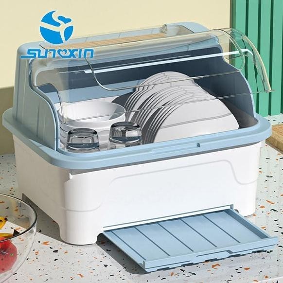 Sunxin-Rak Piring Plastik S60/ Rak Pengering Piring / Sendok Rak Dapur