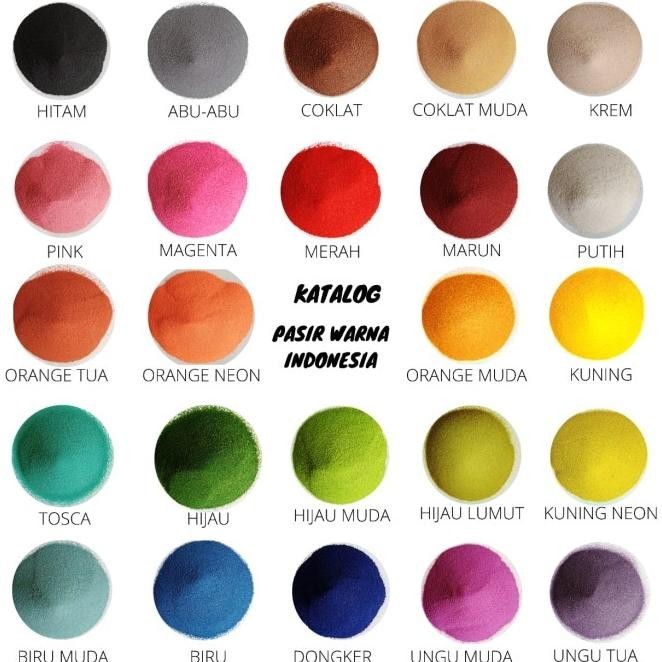 

PAKET PASIR WARNA LUKIS / TABUR (22 WARNA)