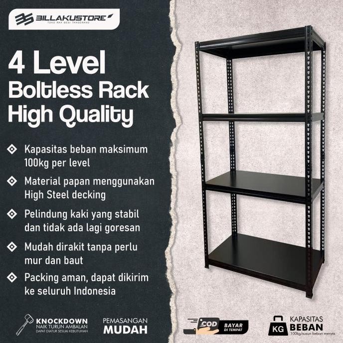 Terjangkau Rak Besi 4 Susun Boltless Mystar Bs5000E Steel Decking Xaxahoki