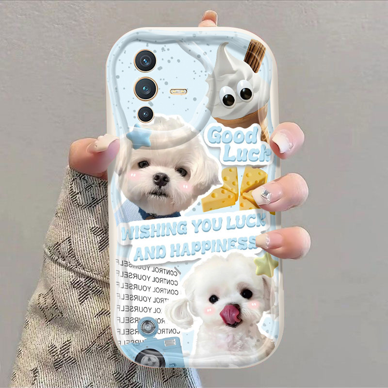 Casing Hp VIVO V23E 5G V23 Pro V23i V15 Pro V20 Pro V21E S12 5G Y75 S7 Case kekasih pola anjing hp C