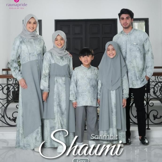 Best Seller Gamis Rauna Shaumi Grey Stok Terbatas