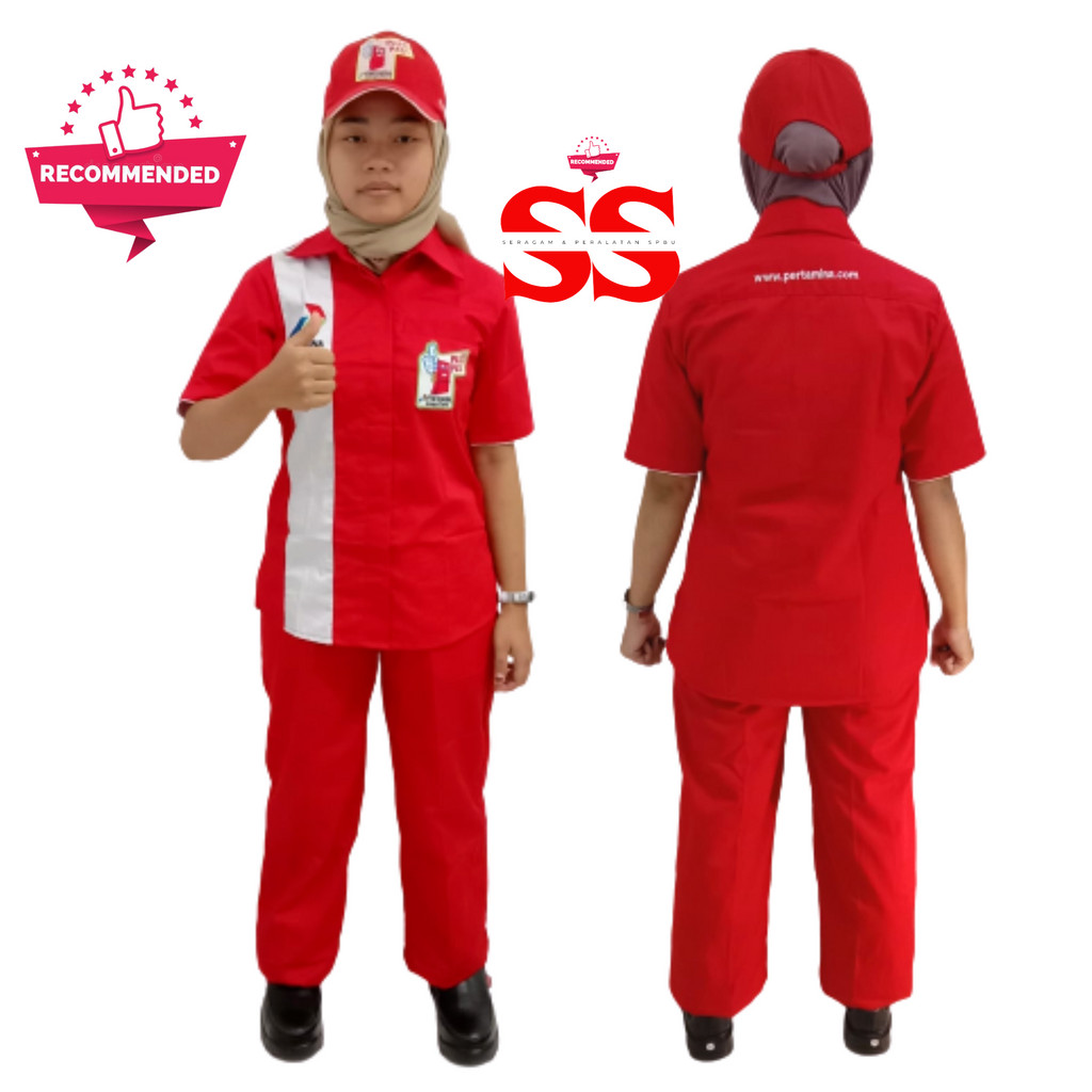[FRESH STYLE] GET IT NOW!! Set Seragam Topi dan Tas Oprator Pertamina Pasti Pas Baju Kerja Spbu