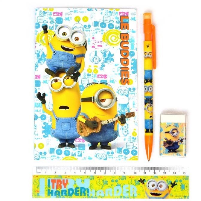 

New Minion Paket Alat Tulis Anak Original 4 Pcs Stationery 15M081 Terbaik