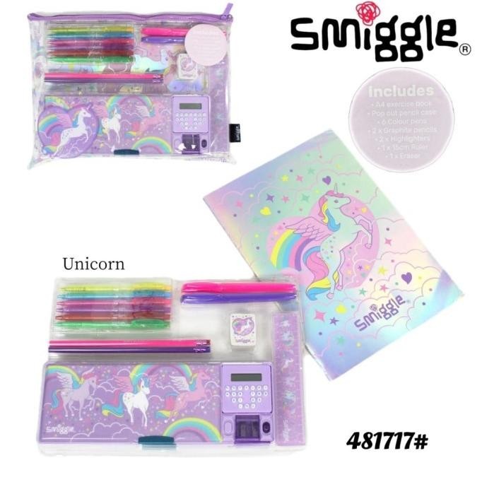 

New Smiggle Stationery Kit Pencil Case Gift Pack Set Pengiriman Cepat