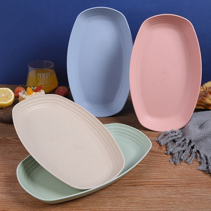 

Piring Oval Prm04 15.5Cm X 29Cm Makanan Buah Kue Bahan Jerami Gandum