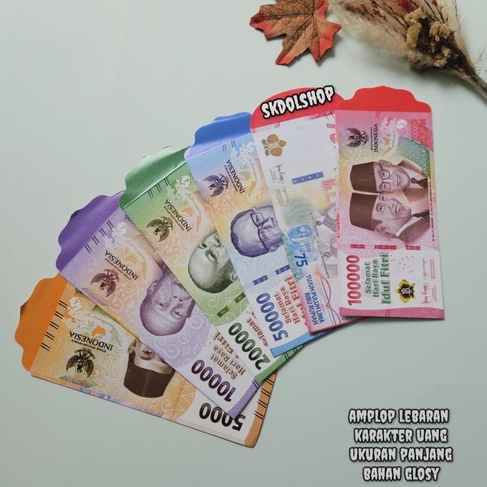 

Amplop Ampau Lebaran Tema Uang Versi Panjang Isi 100 Lembar Mix