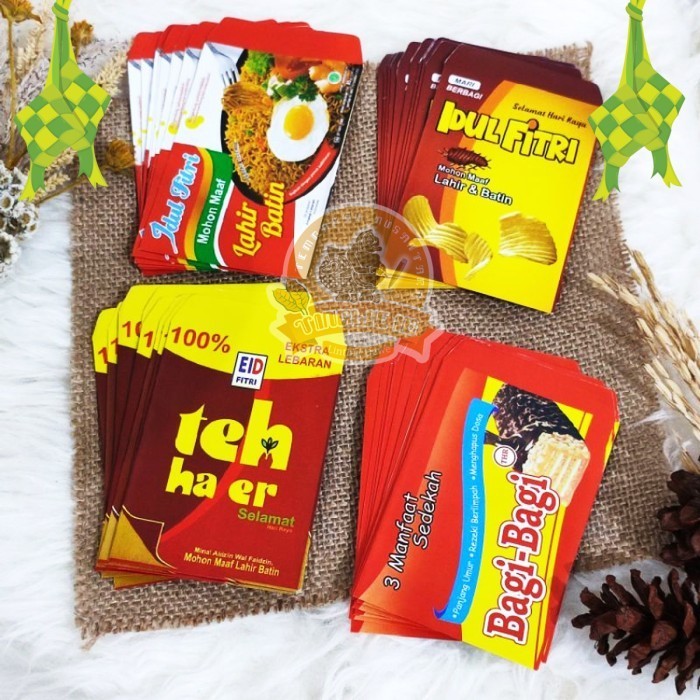 

50 Pcs Amplop Lebaran Premium Idul Fitri Angpao Kter Ukuran M