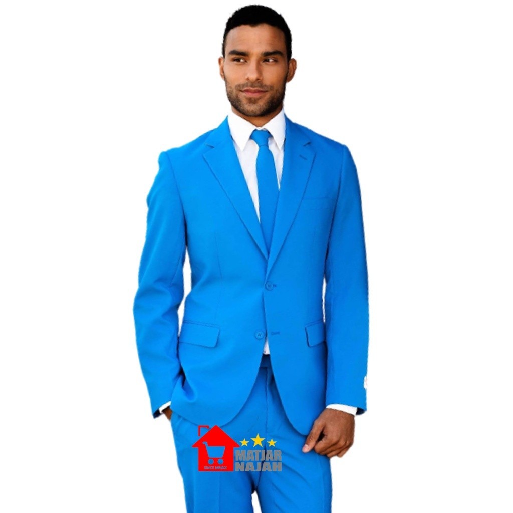 [MADE BY QUALITY] Matjar Najah - Jas Pria Biru Turkish Slimfit Reguler Casual Formal Mens Blazer
