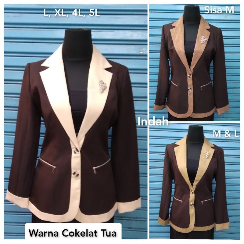 [MADE BY QUALITY] Blazer Korea Kerah Jas Ungu Muda, Hijau Emerald, Maroon,Hitam,Orens,Mocca