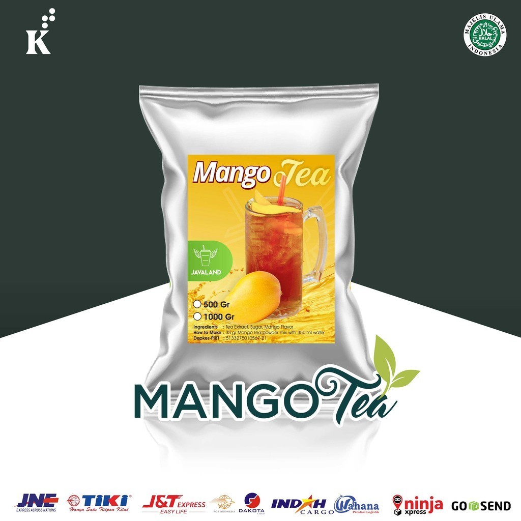 

Javaland Bubuk Minuman Rasa Mango Tea / Teh Mangga 1Kg - Regular Plain | Es Teh | Bubble Powder Drink Boba