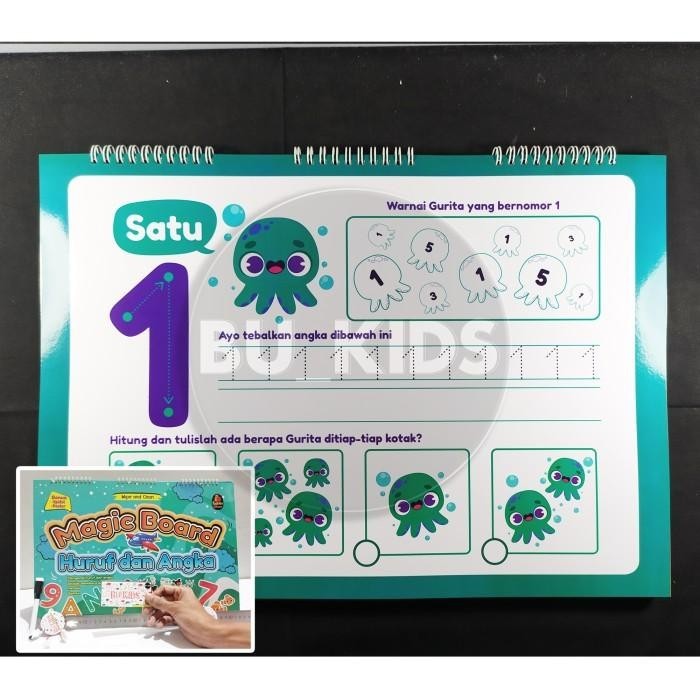 

WIPE & CLEAN BOOKS - MAGIC BOARD HURUF DAN ANGKA (BUKU BESAR) Best Seller