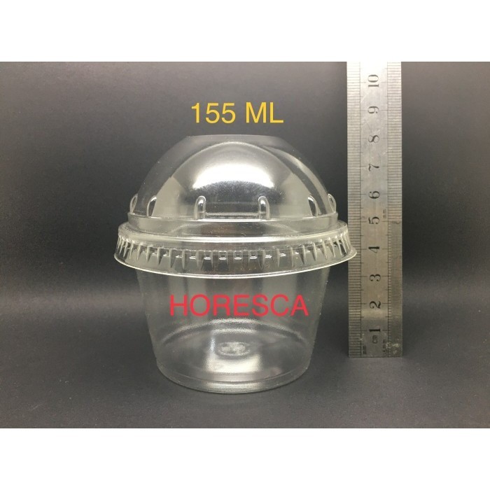 Cup Puding / Sna Cup Sip 155 Ml + Tutup Dome Tanpa Lubang @50 Pcs