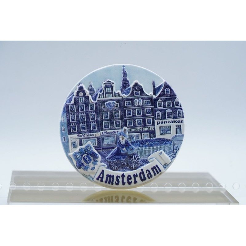 Magnet Fridge Amsterdam Blue Tempelan Kulkas Merchandise Souvenir Cinderamata