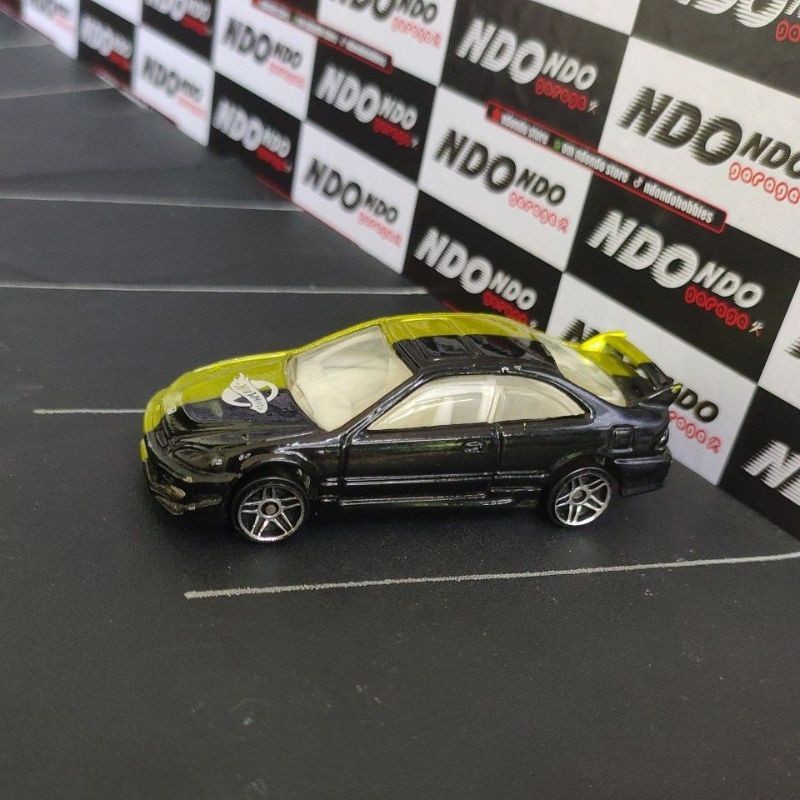 Hot Wheels Honda Civic SI Black-Lime Green 2nd Loose Giftpack - 2005 Dual Cool 5Pack