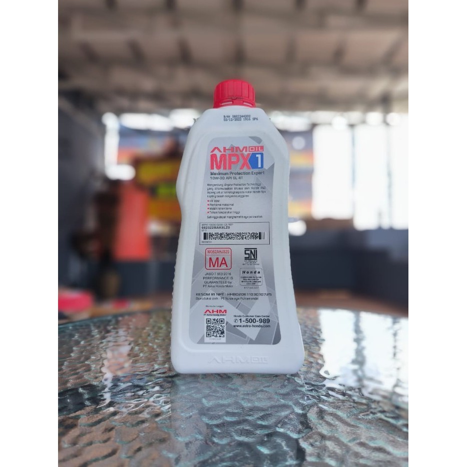 PROMO OLI HONDA AHM OIL MPX 1 1200 ML 1.2 LITER 10W-30 SL MA #ORIGINAL