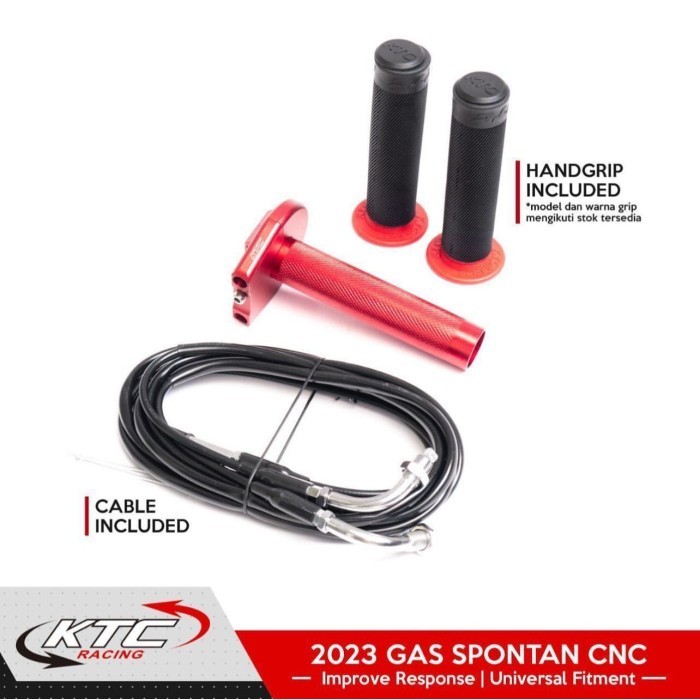 PROMO NEW 2023 GAS SPONTAN KTC RACING UNIVERSAL 2 KABEL NMAX AEROX PCX DLL #ORIGINAL