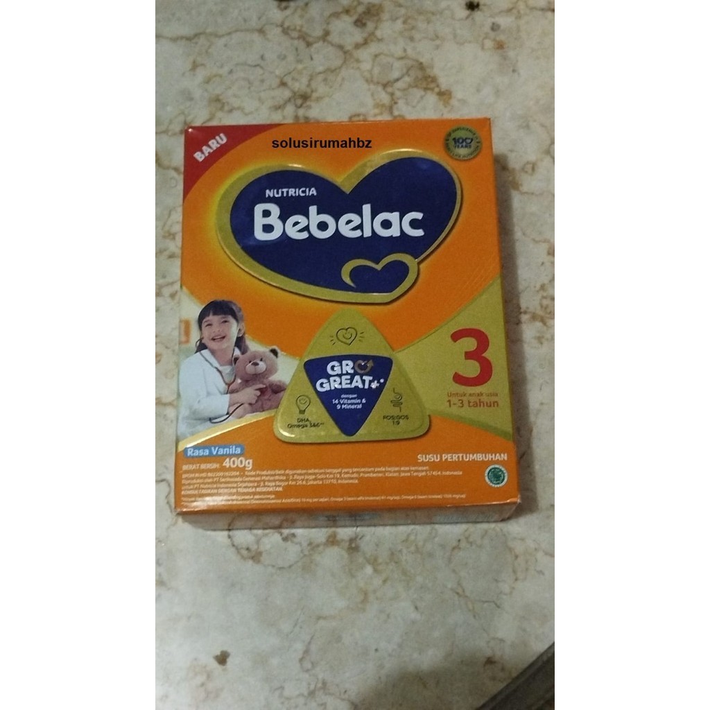 

] SUSU BUBUK BEBELAC 400GR 3 umur 1 - 3 tahun 400 gr g 400g