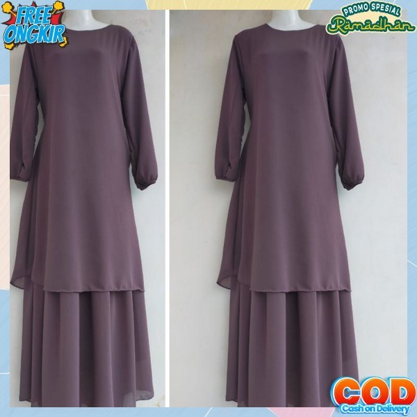 Bju Elegan Dres Pesta Cewe Premium Gamis Mewah Korean Style Cewek Remaja Kekinian Dress Kondangan Ga