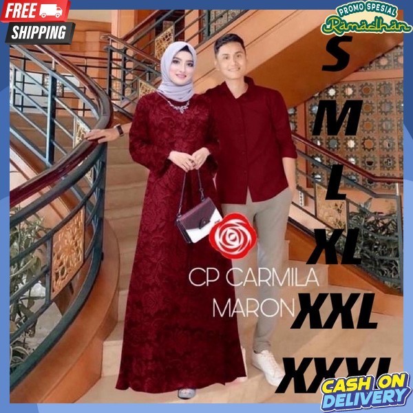 Baju Suami Istri Cp Keluarga Gamis Ayah Ibu Set Coupkle Seragam Kapel Muslim Setelan Gamis Keluarga 