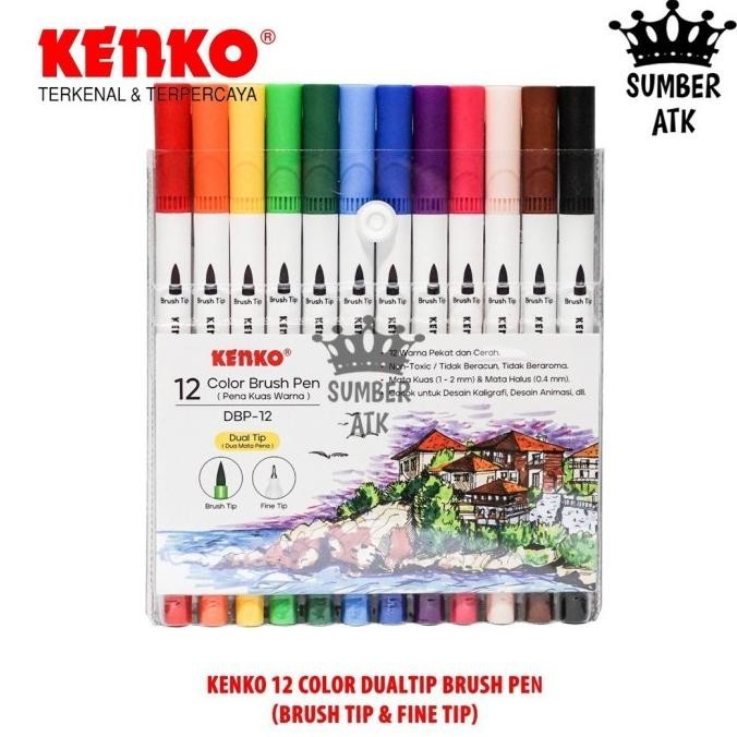 

Color Brush Pen / Pena Kuas Warna Kenko Dbp-12 / 12 Warna / Color