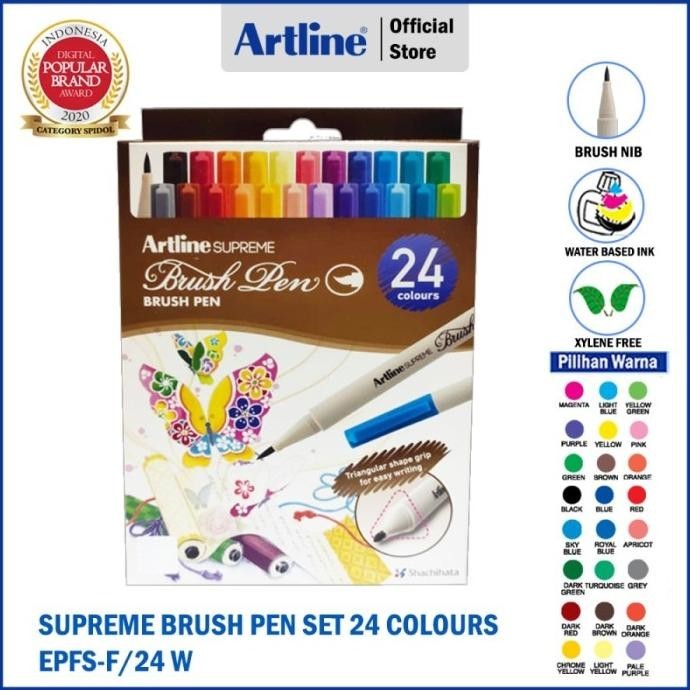 

Brush Pen Artline Supreme Brush Pen 24 Colours Epfs-F/24W