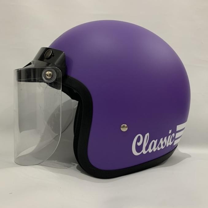 Terbaru  Sale Helm Bogo Ungu Doff Solid Helm Dewasa Helem Sni Bodybassshop